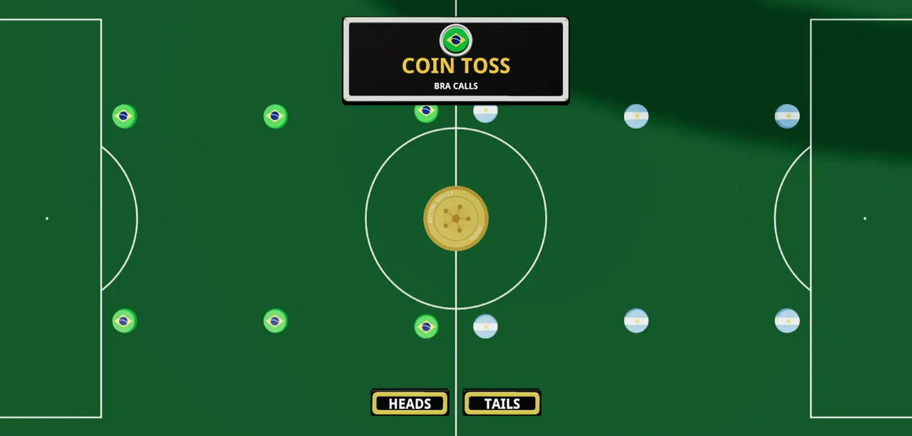 De toss op de middenstip